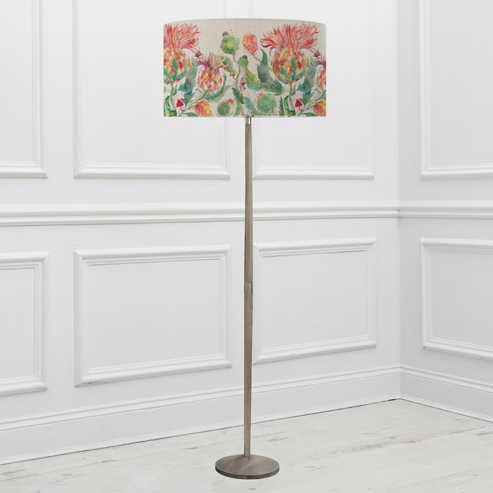 Solensis Floor Lampbase Grey Wash/Enchanting Thistle EVA 52cm Lampshade Marigold - image 2
