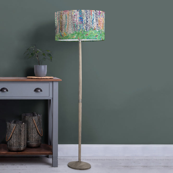 Solensis Floor Lampbase Grey Wash/Whimsical Tale EVA 52cm Lampshade Dawn