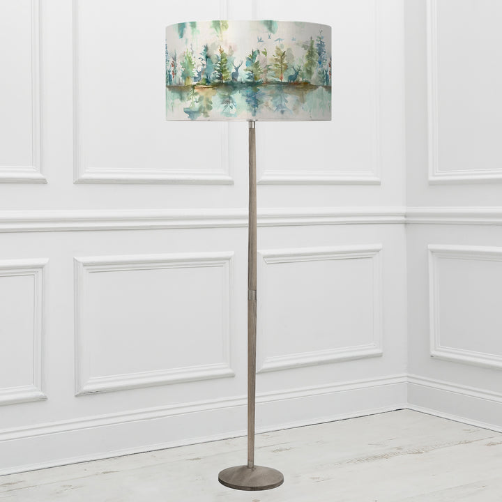 Solensis Floor Lampbase Grey Wash/Wilderness EVA 52cm Lampshade Topaz - image 2