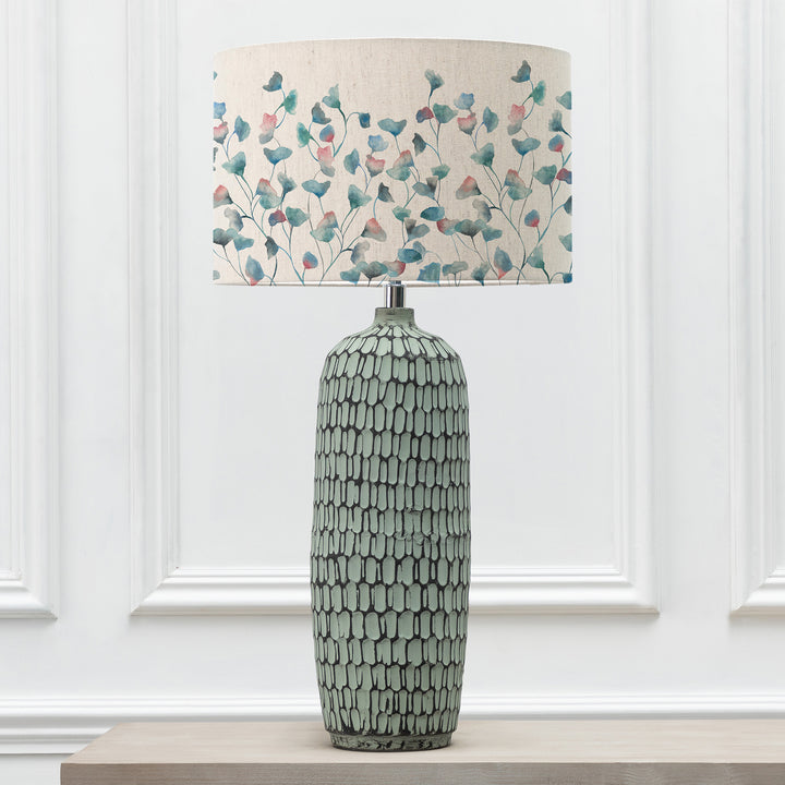 STORNOWAY TABLE LAMPBASE TABLE/CALA MARINE EVA 40CM LAMPSHADE BLUE