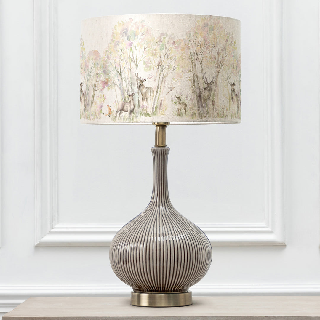 Ursula Table Lampbase Silver/Enchanted Forest EVA 40cm Lampshade Forest - image 2