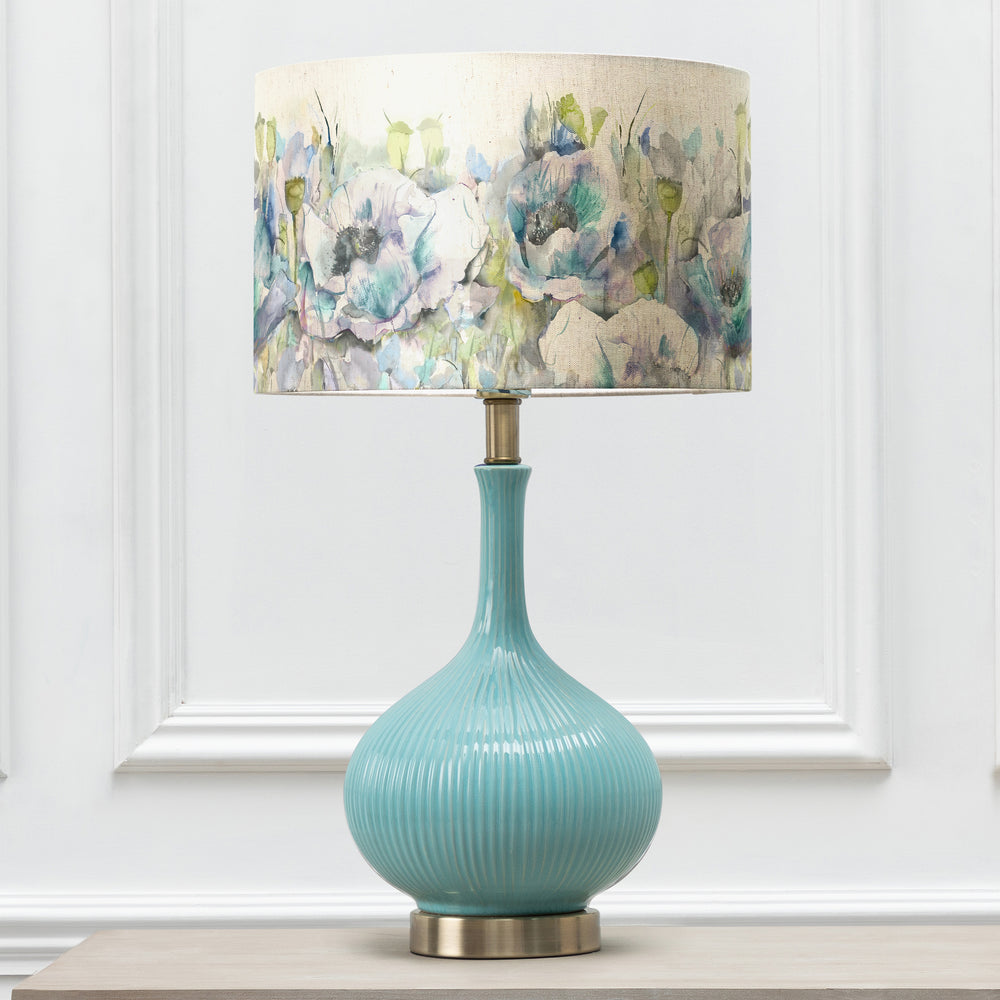 Ursula Table Lampbase Aqua/Papavera EVA 40cm Lampshade Veronica - image 2