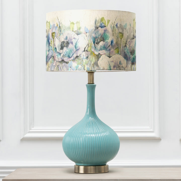 Ursula Table Lampbase Aqua/Papavera EVA 40cm Lampshade Veronica - image 2