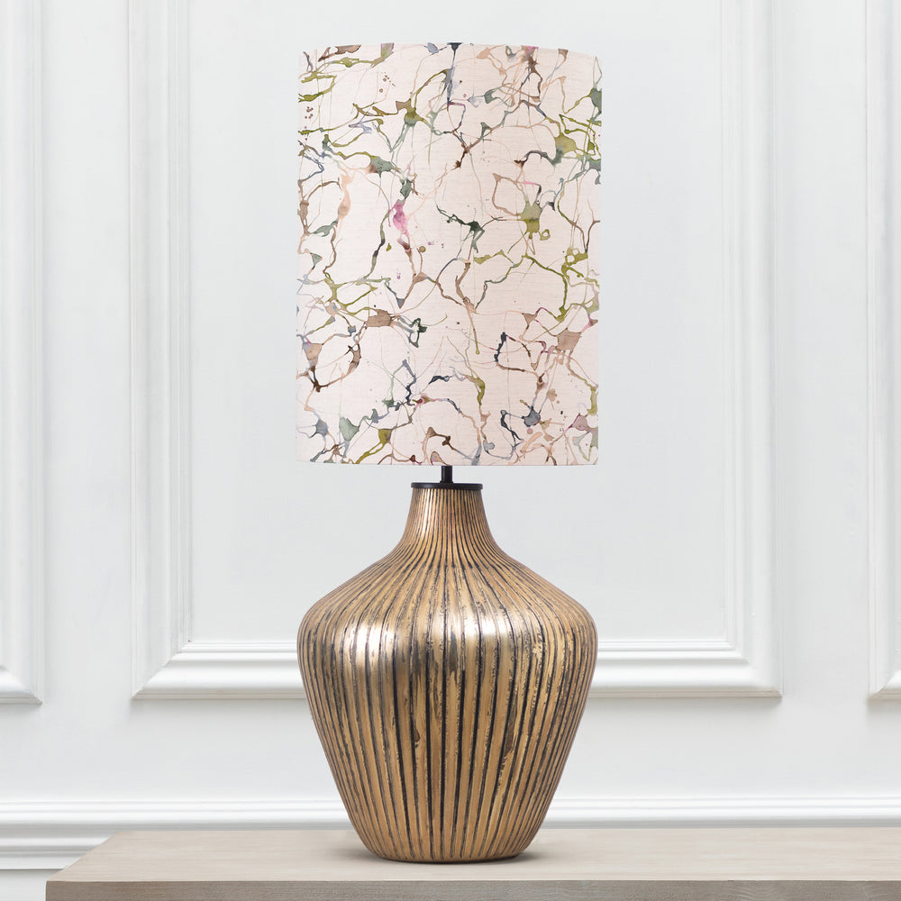 Zelena Table Lampbase Glass/Carrara Anna 33cm Lampshade Meadow - image 2