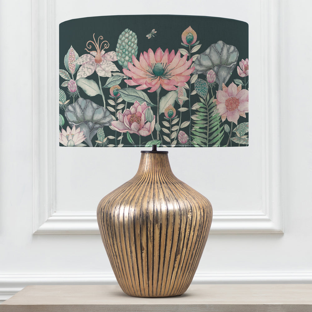 Zelena Table Lampbase Glass/Nesidora EVA 46cm Lampshade Emerald - image 2