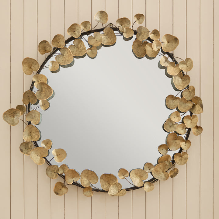 KORA MIRROR ANTIQUE WHITE GOLD