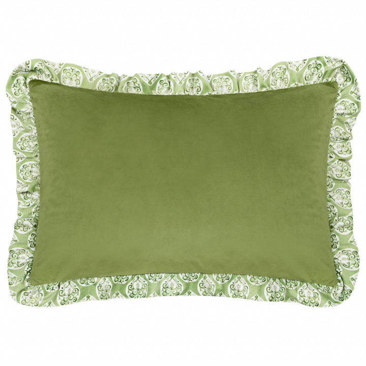 KRISSA BLOCK 40X60 CUSHION CASE GREEN