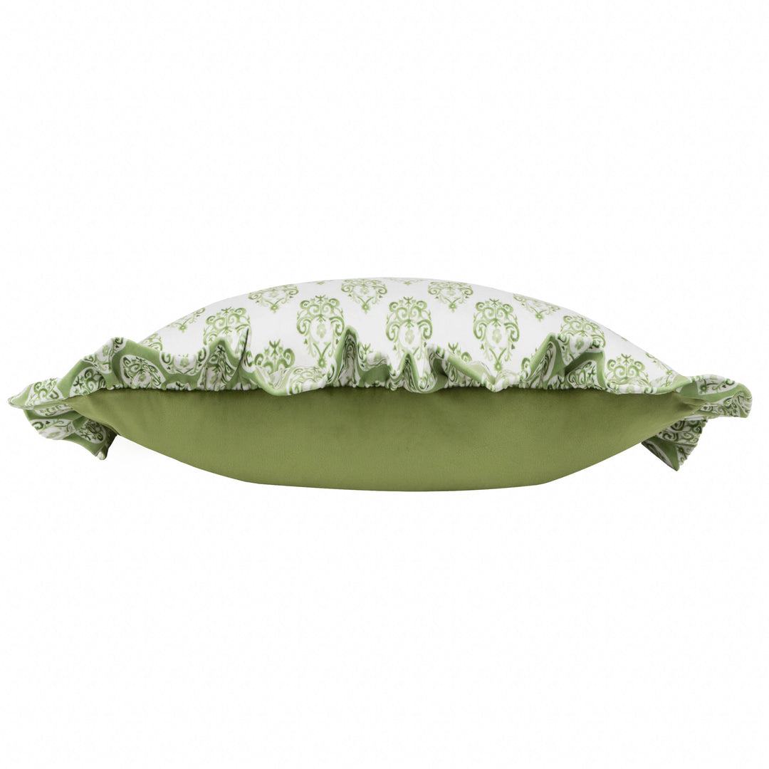 KRISSA BLOCK 40X60 CUSHION CASE GREEN