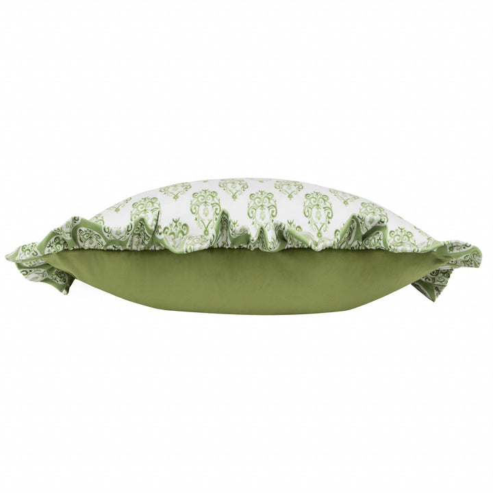 KRISSA BLOCK 40X60 CUSHION CASE GREEN