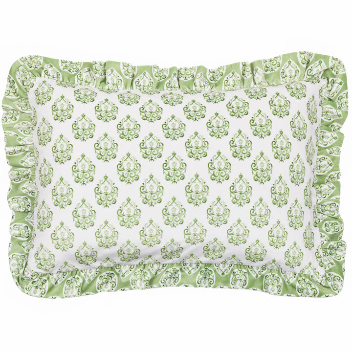 KRISSA BLOCK 40X60 CUSHION CASE GREEN