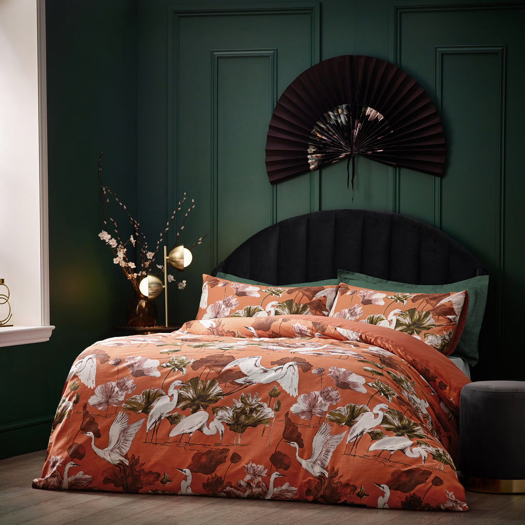 Kushiro Super King Size Duvet Set Coral