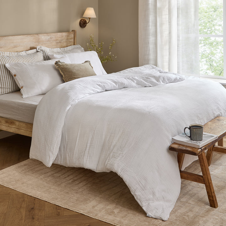 Lark Double Duvet Set White
