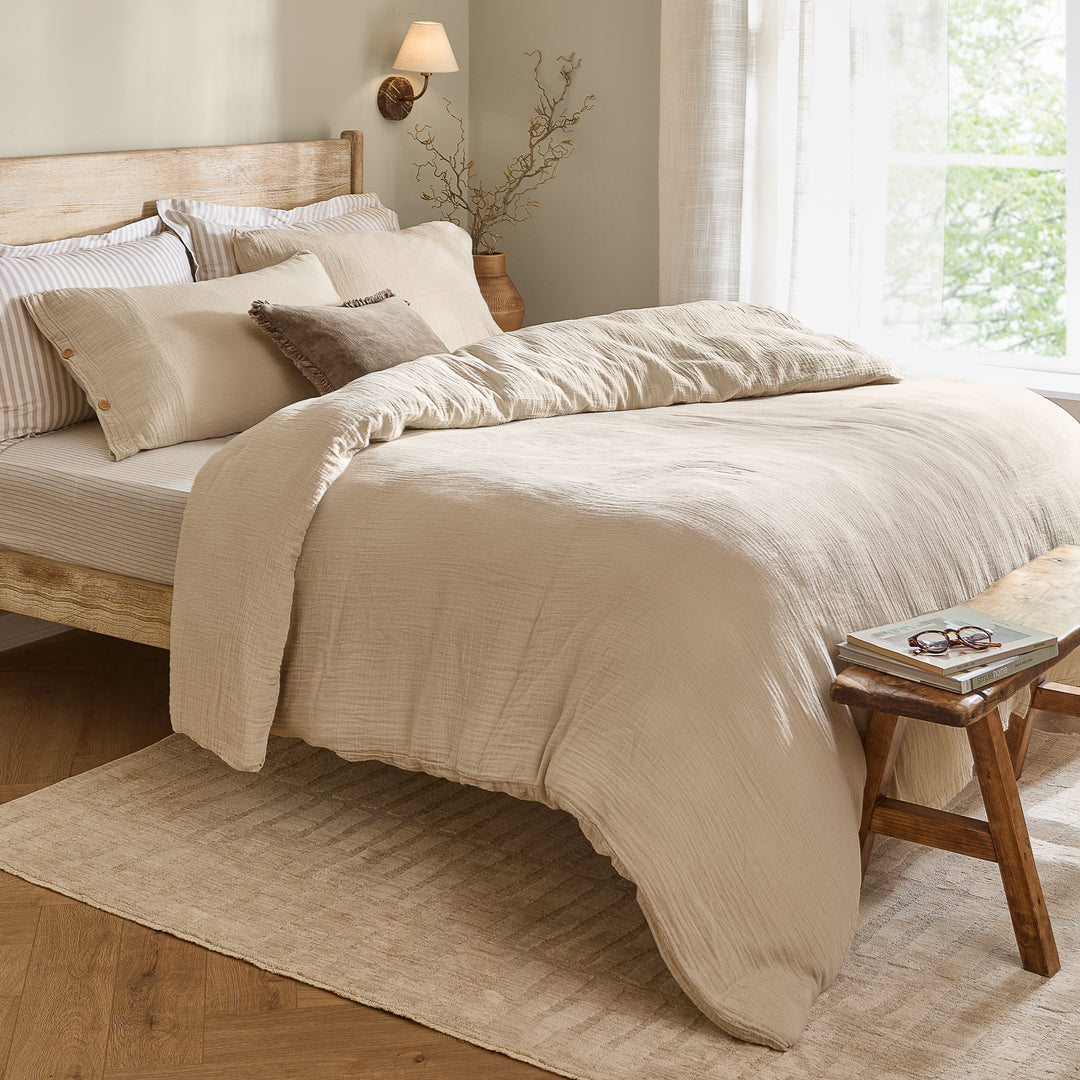 Lark King Size Duvet Set Natural