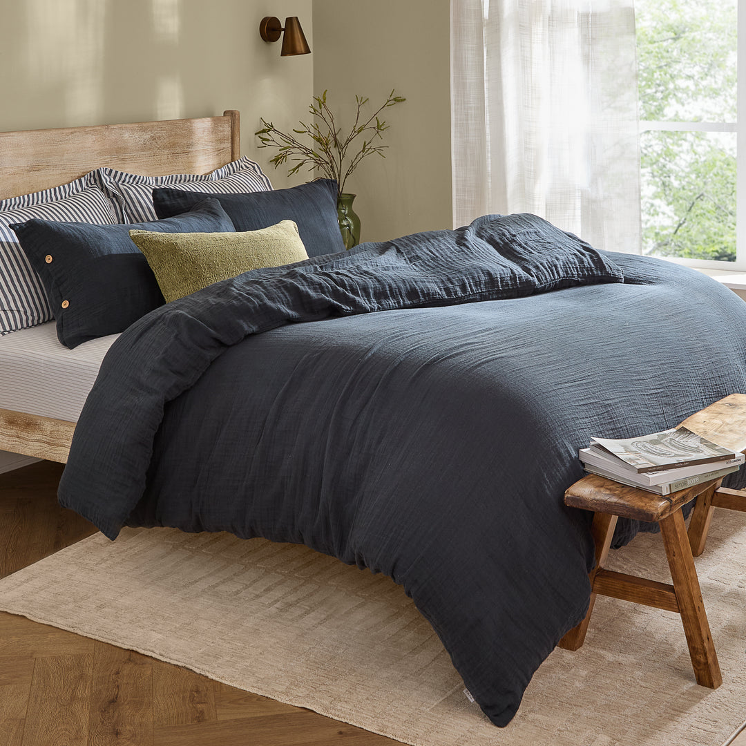 Lark King Duvet Set Navy