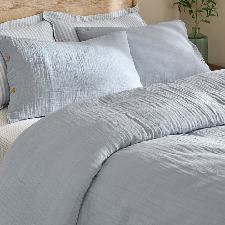Lark Super King Duvet Set Mineral Blue - image 2