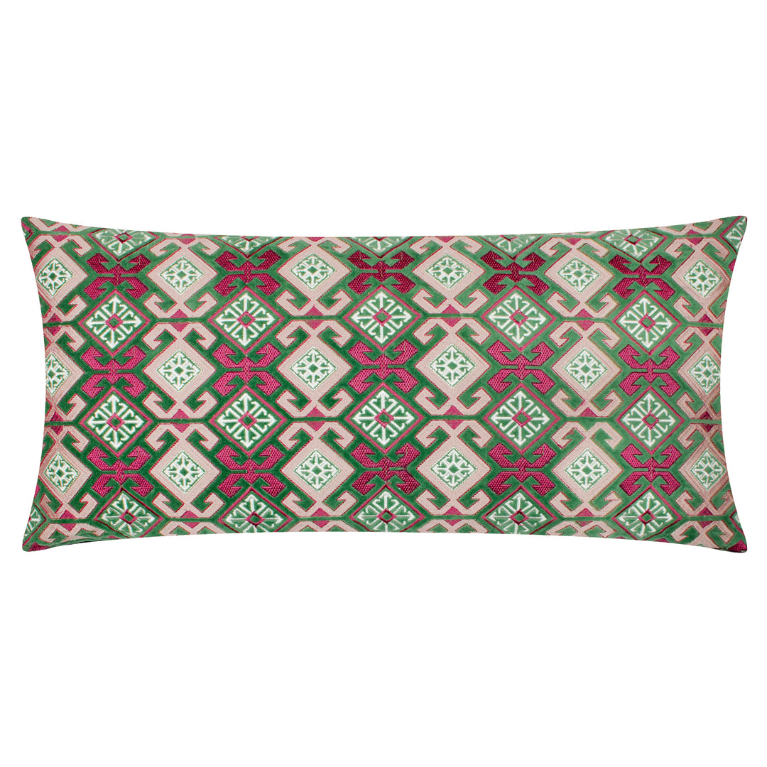 Laurel 30x60 Cushion Case Cerise/Jade - image 2