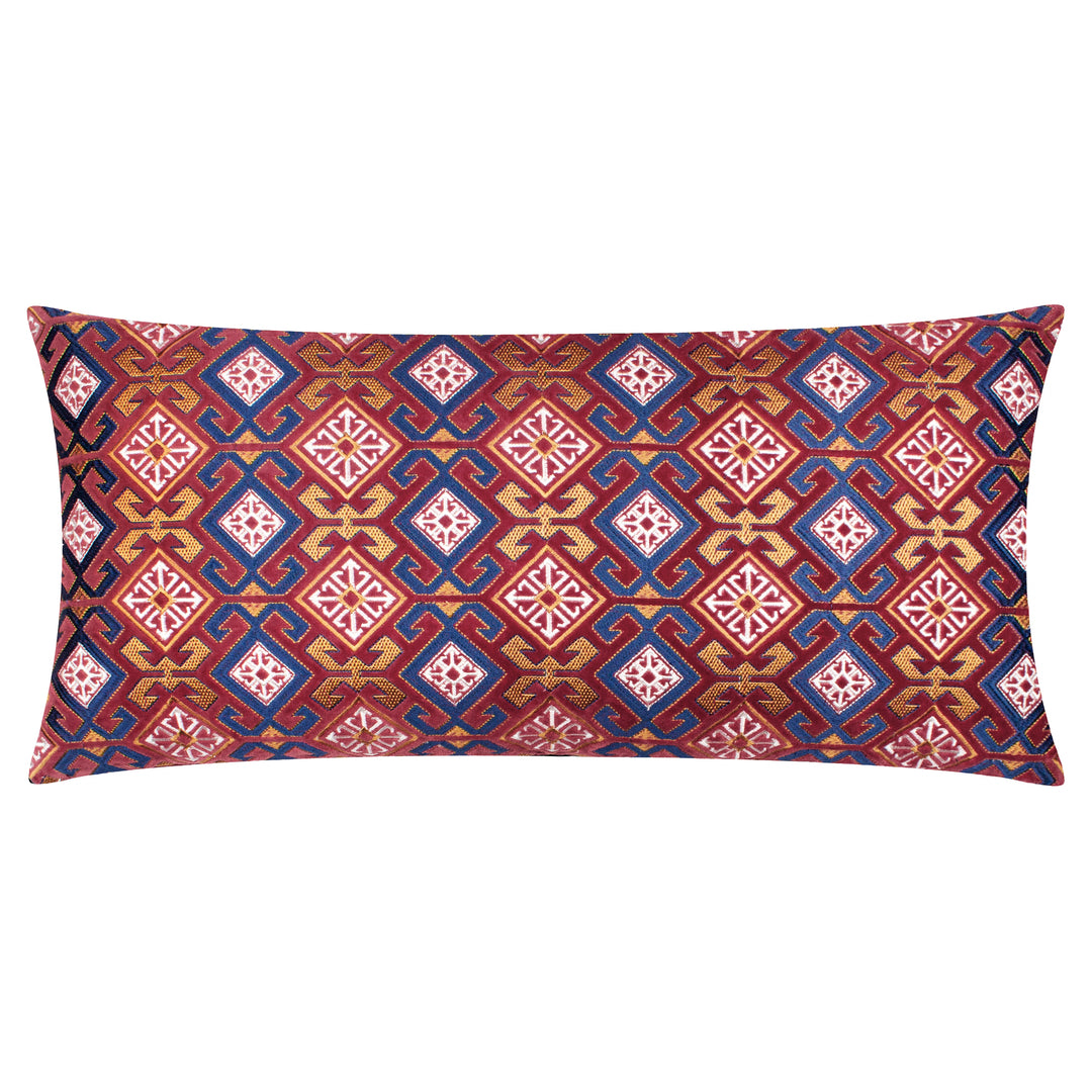 Laurel 30x60 Cushion Case Ruby/Gold - image 2