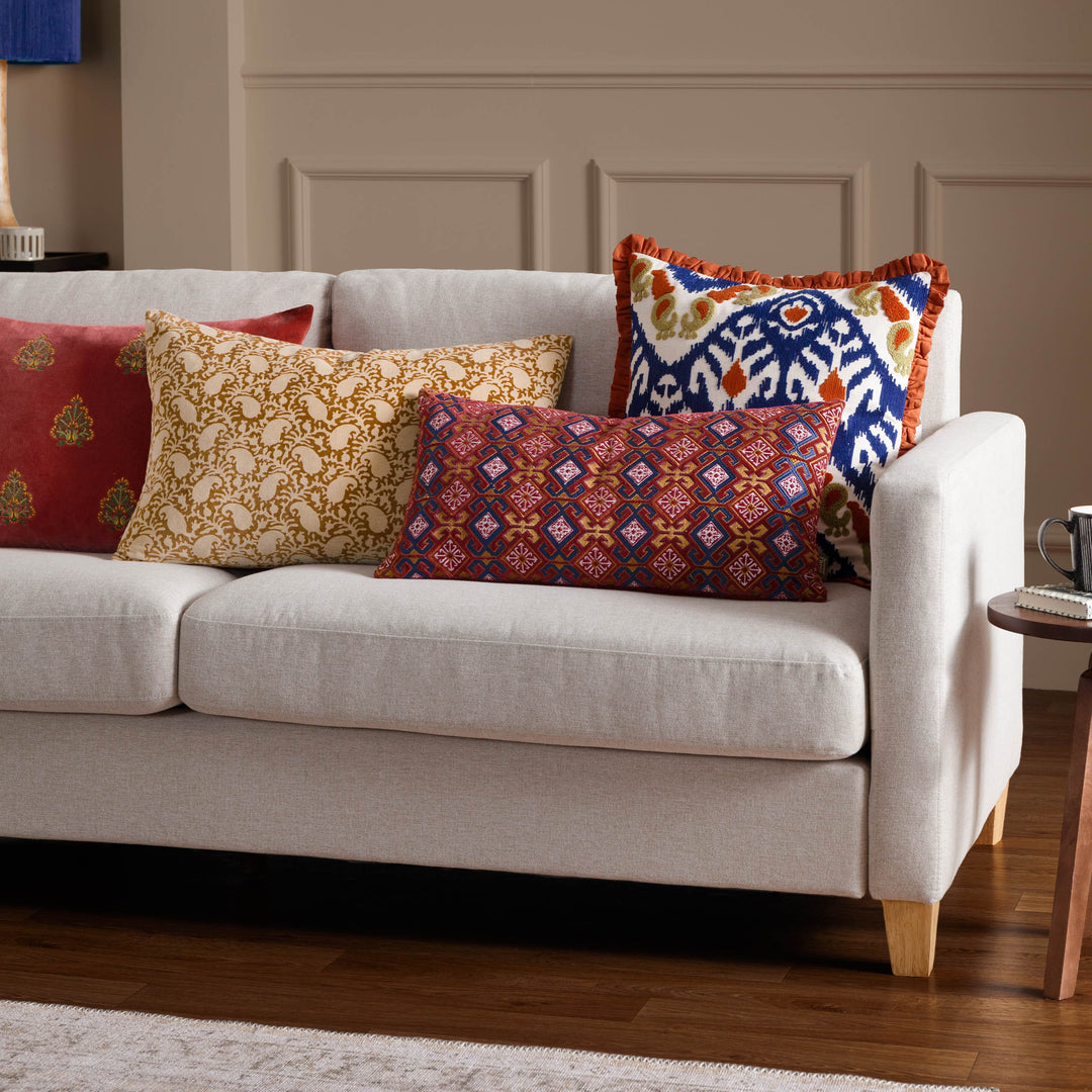 Laurel 30x60 Cushion Case Ruby/Gold - image 6