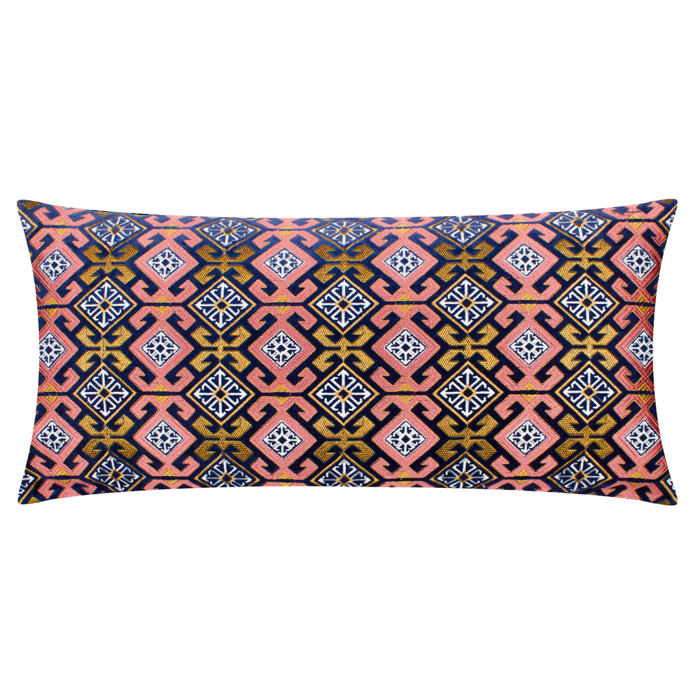 Laurel 30x60 Cushion Case Rose/Blue - image 2