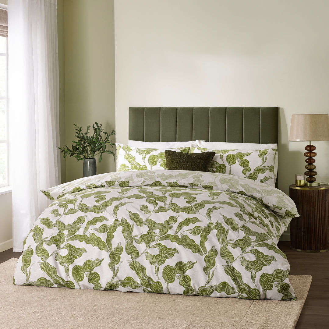 Lauro Super King Duvet Set Olive