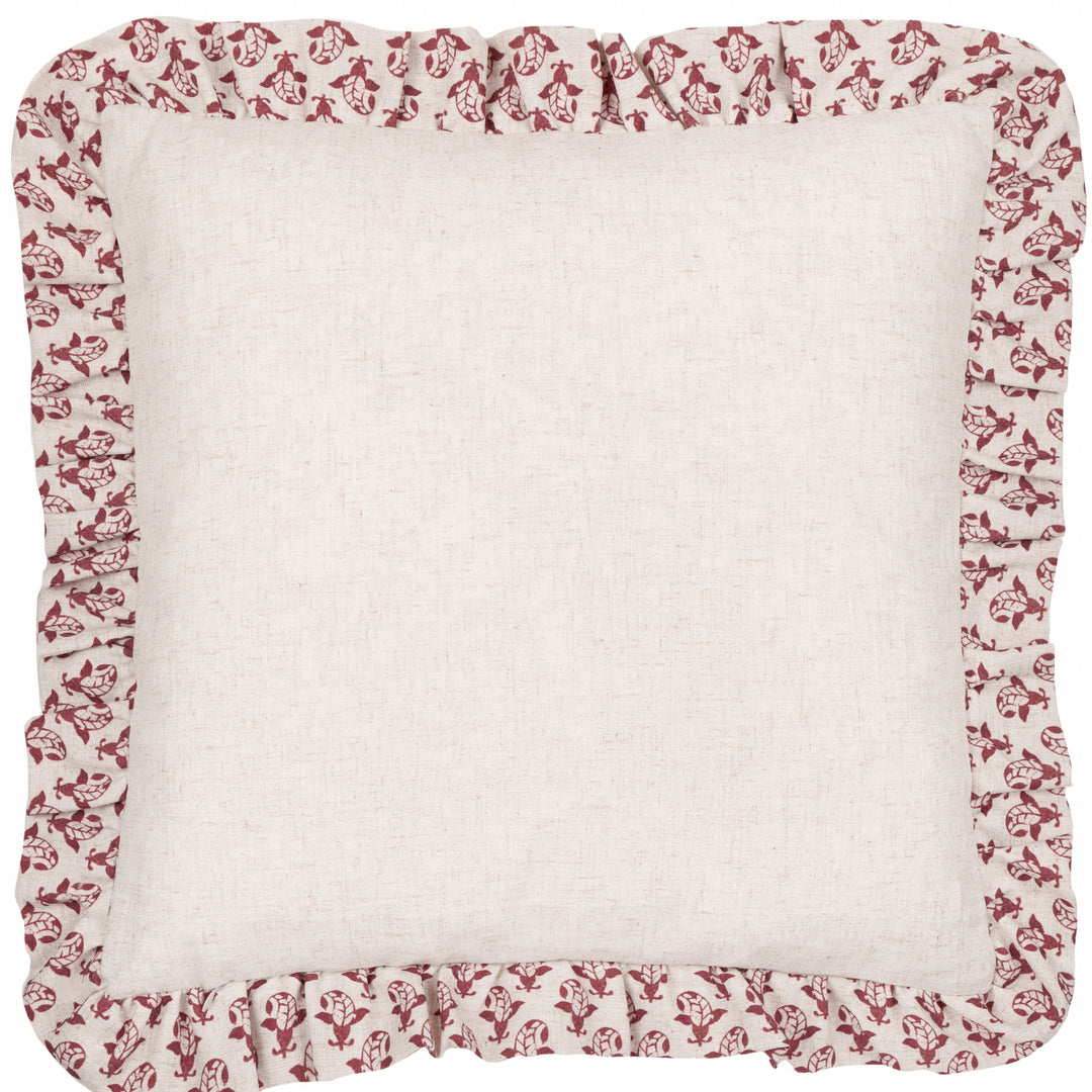 Lulah Block 45x45 Cushion Case Linen/Red - image 3