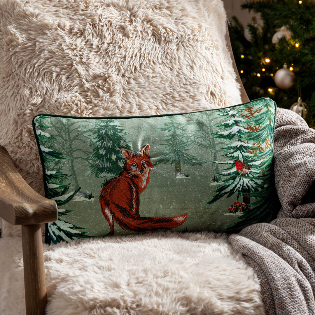 Lodgewood Fox 30x50 Cushion Case Oak Green
