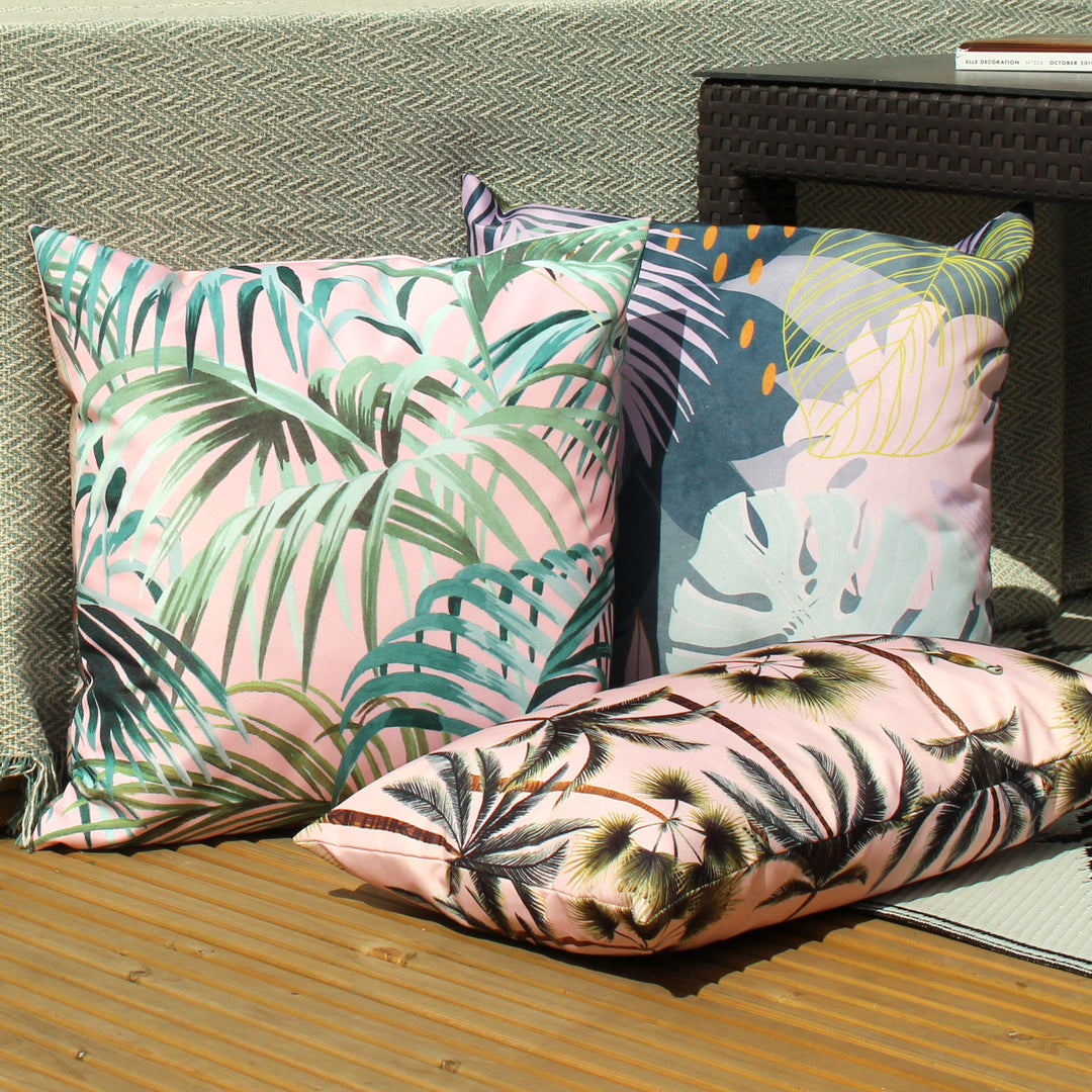 Leafy 43x43 Outdoor Cushion Cover Teal - image 5