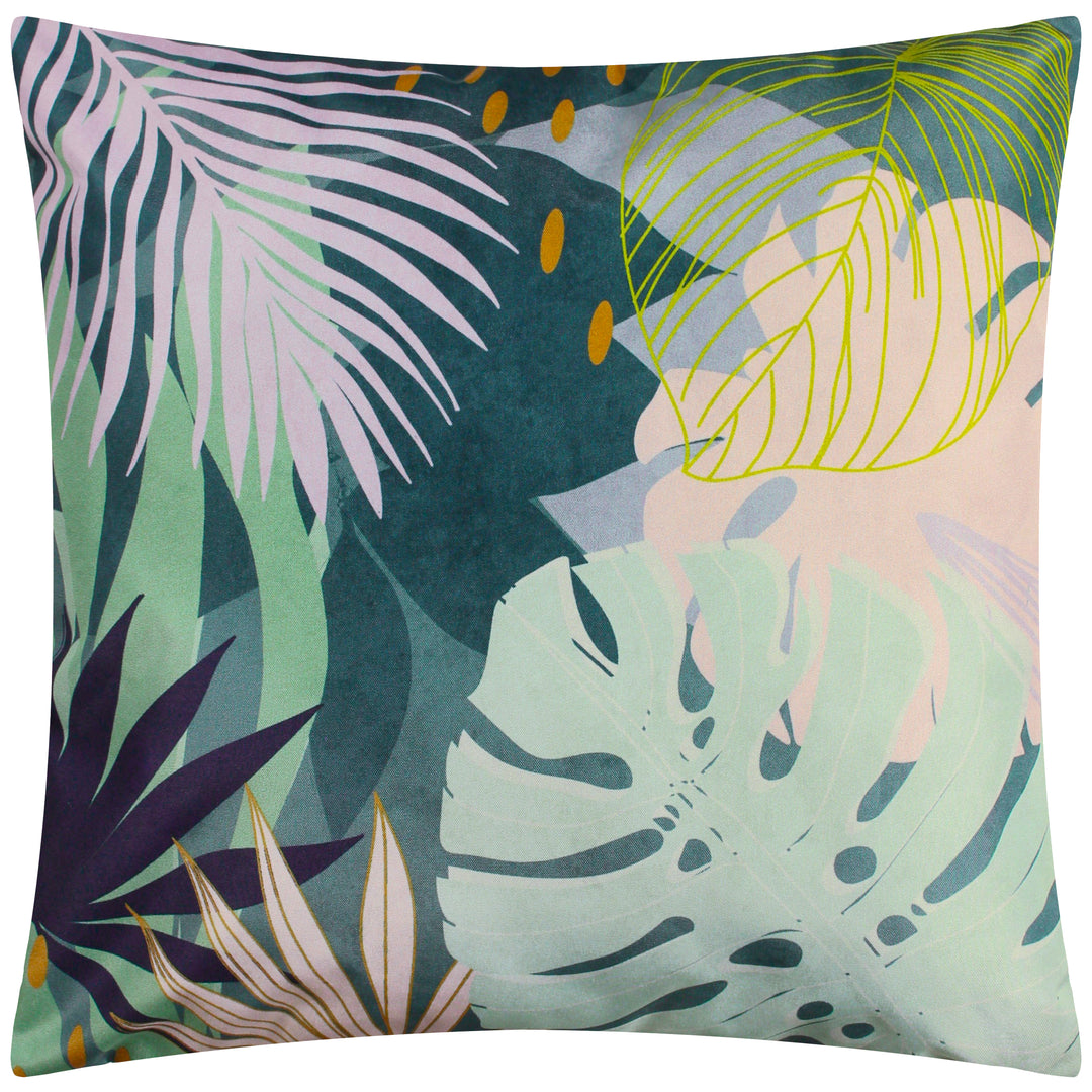 Leafy 43x43 Outdoor Cushion Cover Teal - image 2