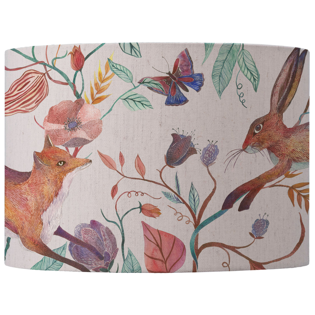 LEAPING INTO THE FAUNA EVA 30X21CM LAMPSHADE LINEN