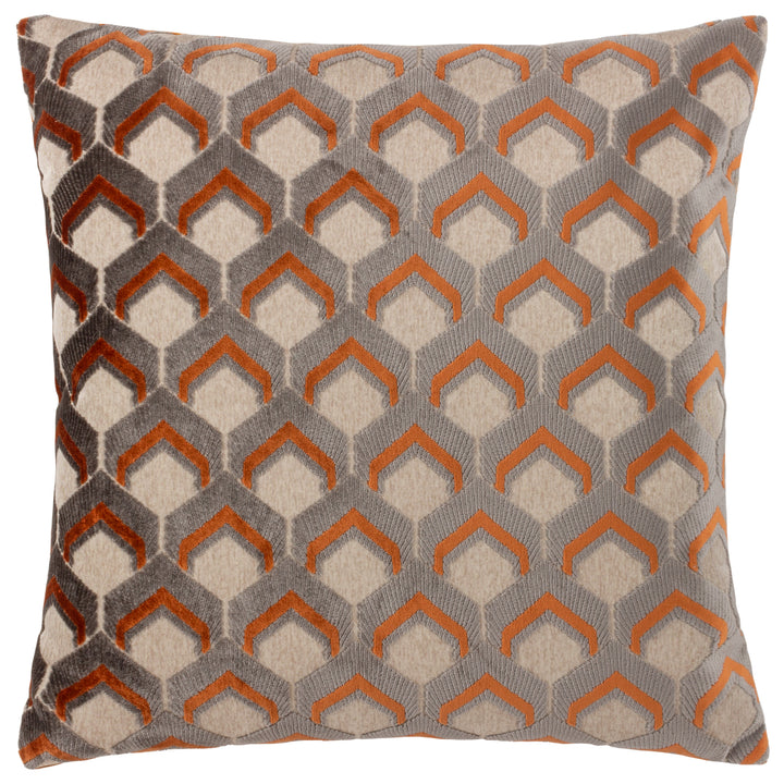 LEDBURY 45X45 CUSHION CASE GINGER/GREY