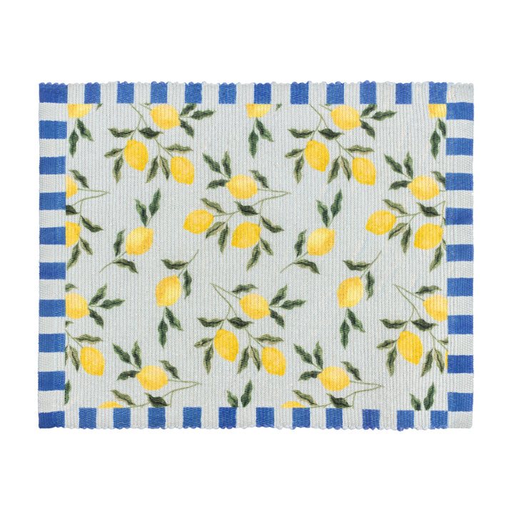 Lemons 46x36 Set Of 4 Table Placemats Blue - image 4