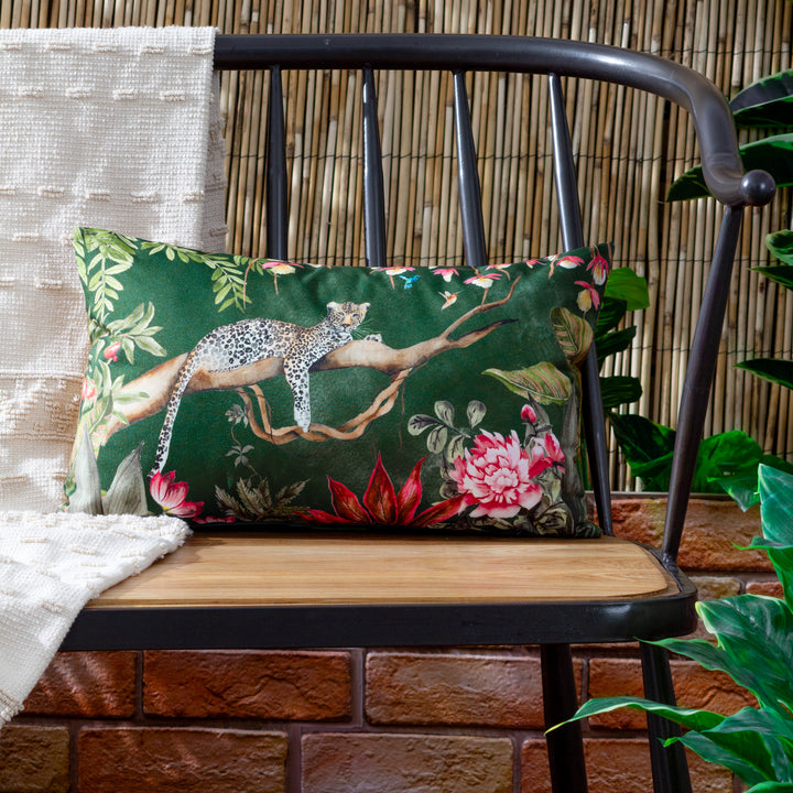 Leopard 30x50 Outdoor Cushion Cover Forest