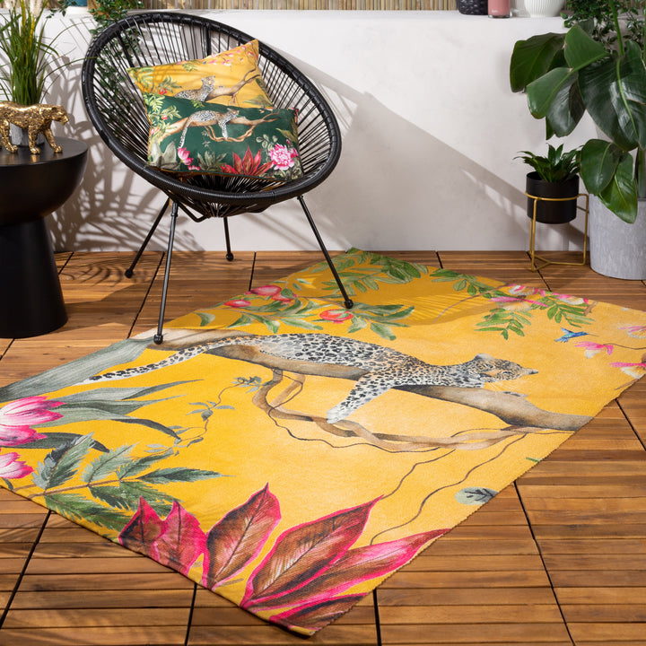 LEOPARD 120X170 OUTDOOR RUG OCHRE