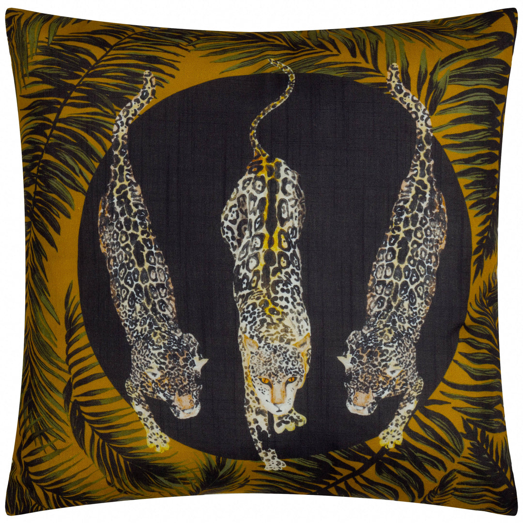 Leopardis Trio 50x50 Outdoor Cushion Case Black/Gold - image 2