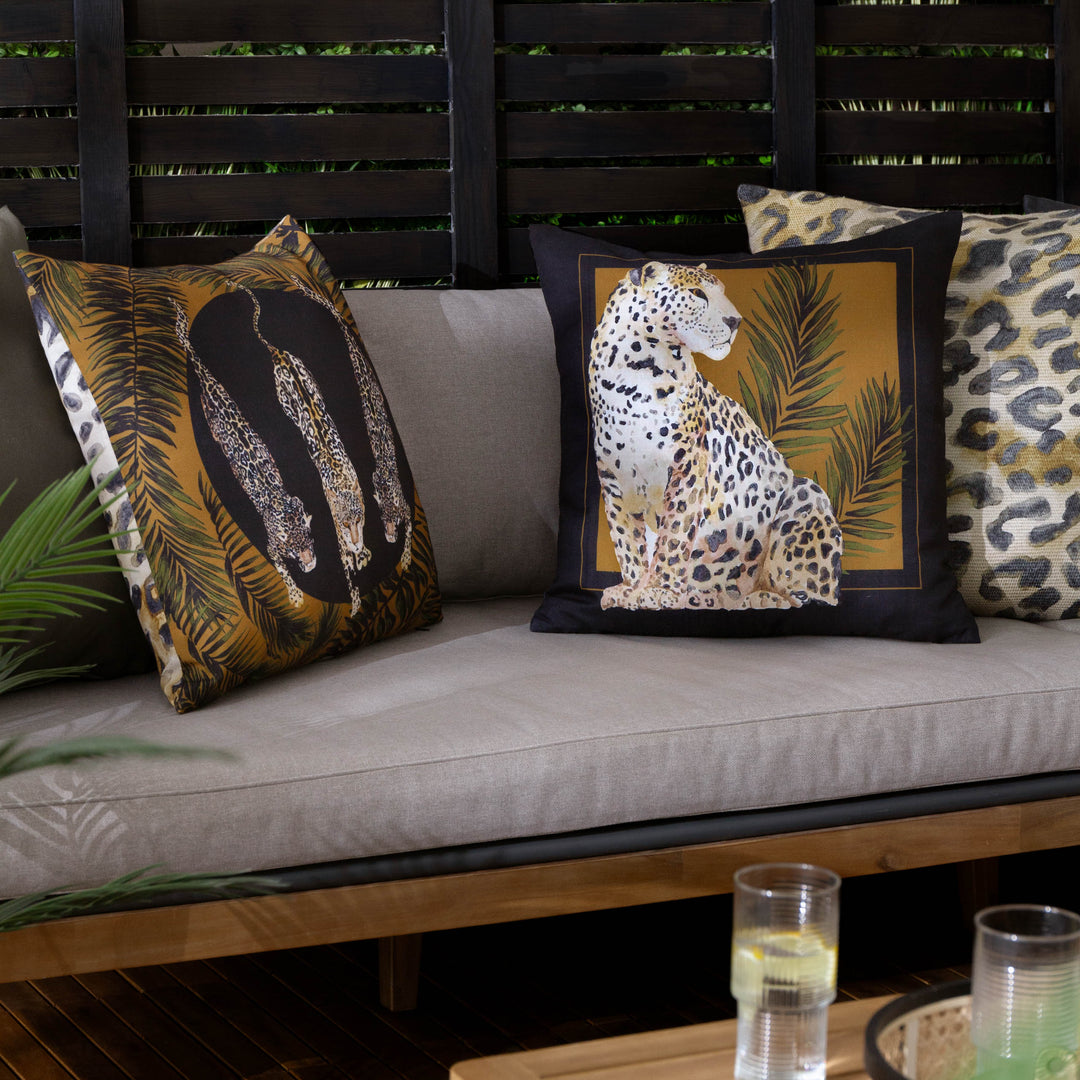 Leopardis Trio 50x50 Outdoor Cushion Case Black/Gold - image 6