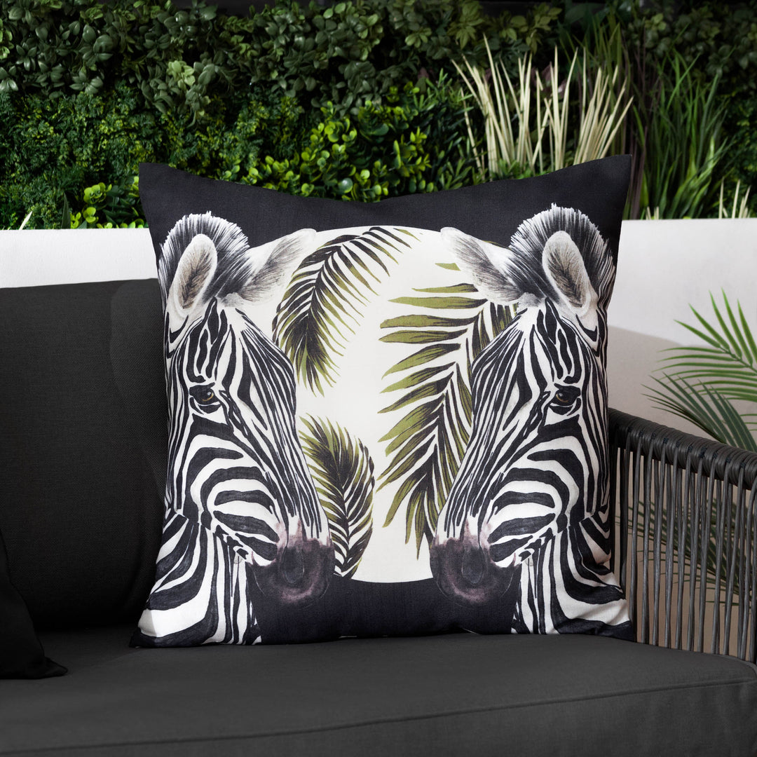 Leopardis Zebra 50x50 Outdoor Cushion Case Multi