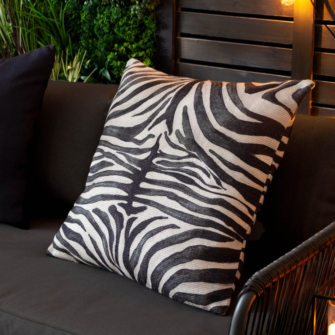 Leopardis Zebra 59x59 Outdoor Cushion Case Multi