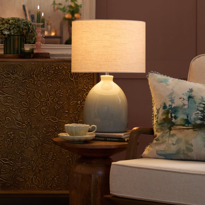 LEURA TABLE LAMPBASE DUCK EGG