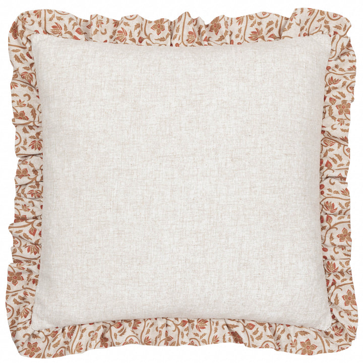 LINEN FILIGREE 50X50 CUSHION CASE LINEN/OCHRE