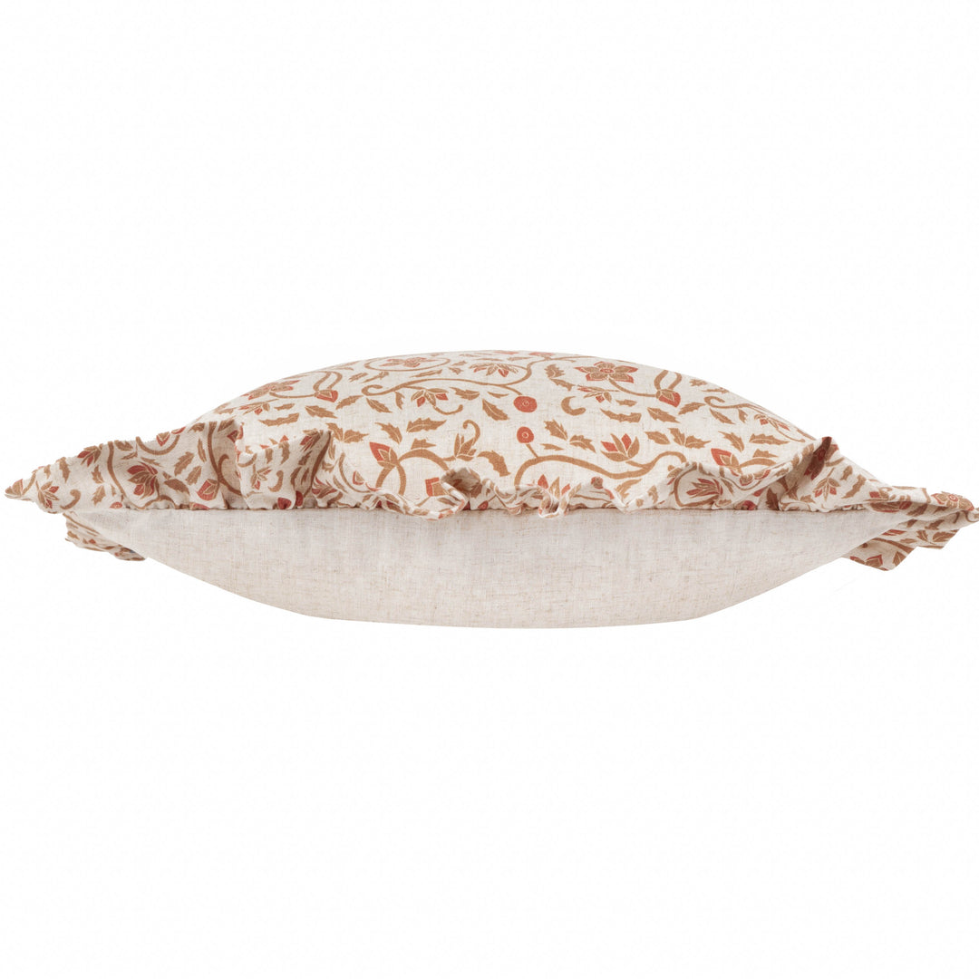 LINEN FILIGREE 50X50 CUSHION CASE LINEN/OCHRE