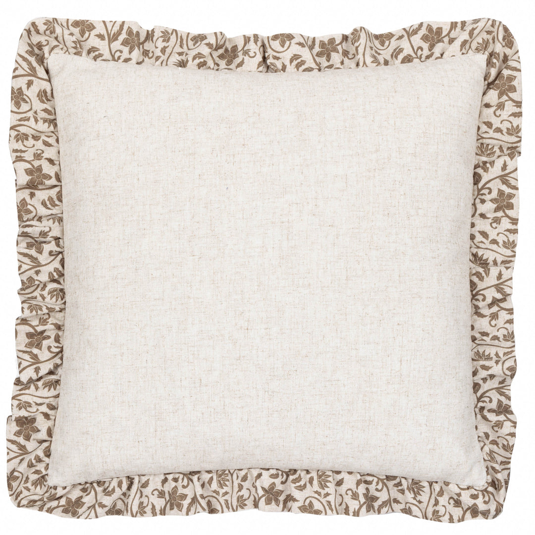 LINEN FILIGREE 50X50 CUSHION CASE LINEN/OLIVE