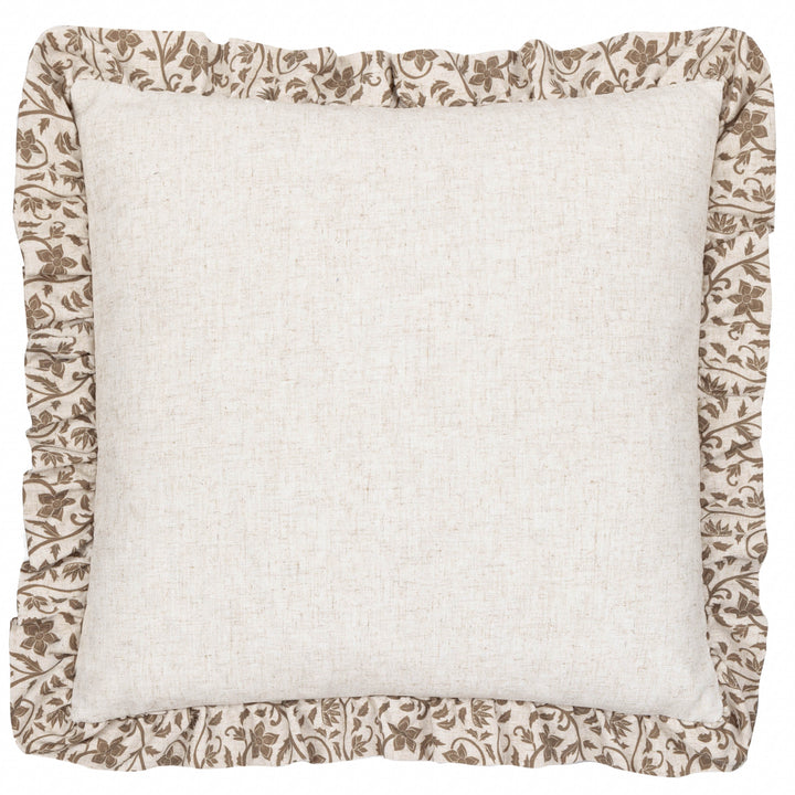 LINEN FILIGREE 50X50 CUSHION CASE LINEN/OLIVE