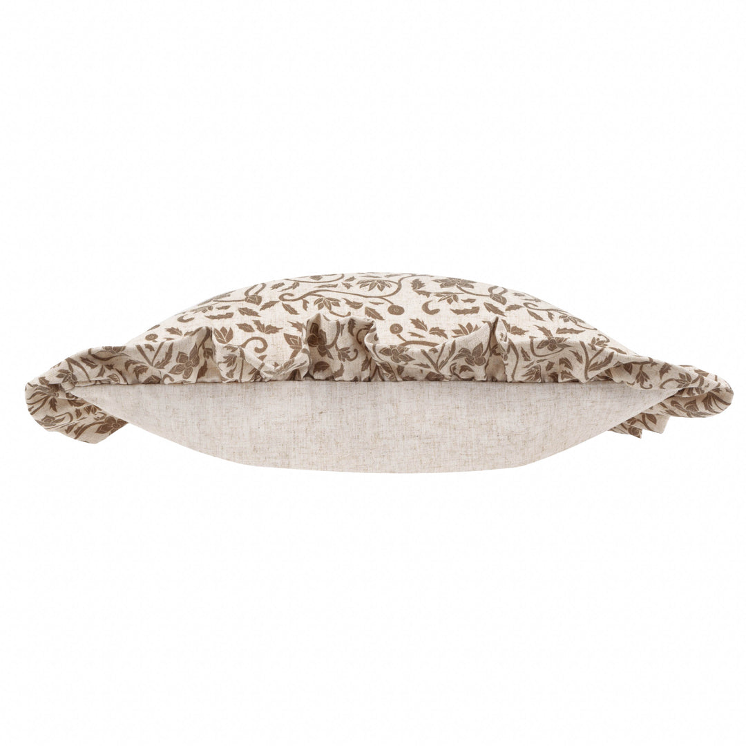 LINEN FILIGREE 50X50 CUSHION CASE LINEN/OLIVE