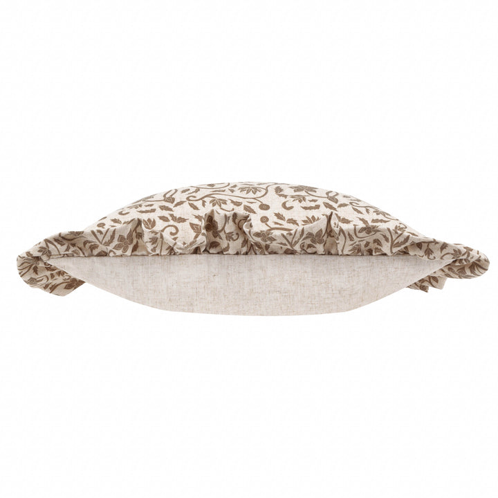 LINEN FILIGREE 50X50 CUSHION CASE LINEN/OLIVE