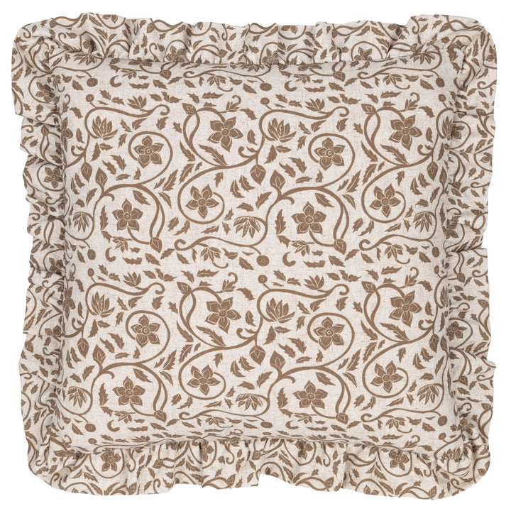 LINEN FILIGREE 50X50 CUSHION CASE LINEN/OLIVE