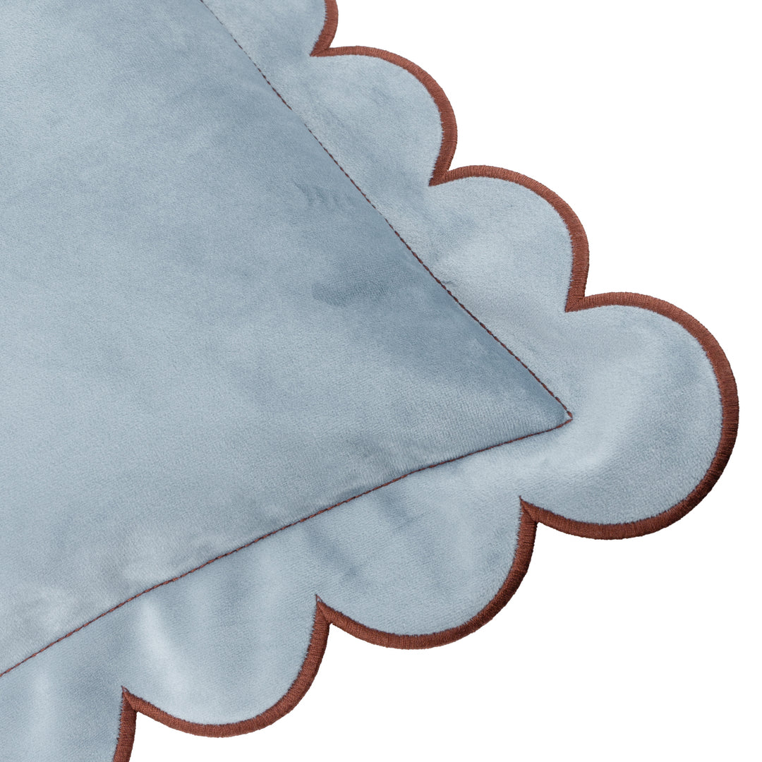Lil Scallop 45x45 Cushion Case Blue / Brown - image 5