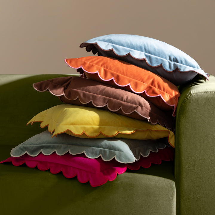 Lil Scallop 45x45 Cushion Case Green / Natural - image 6