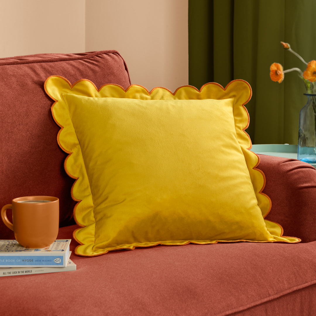 Lil Scallop 45x45 Cushion Case Lemon / Ginger