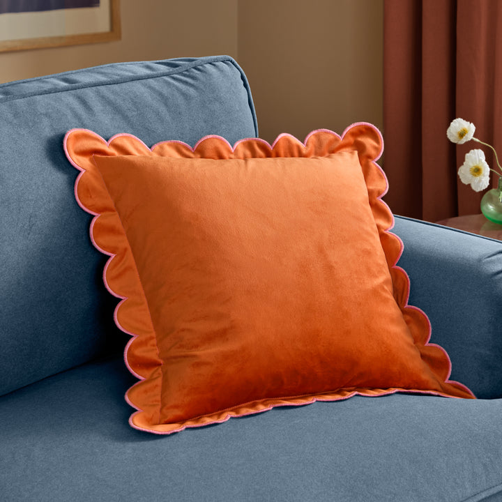 Lil Scallop 45x45 Cushion Case Orange / Pink