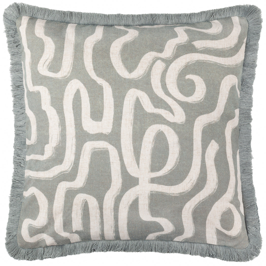 LINA 45X45 CUSHION CASE GREY BLUE